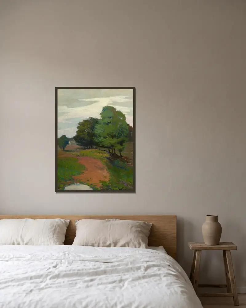 Krajina, Emil Carlsen v rámu na stěně