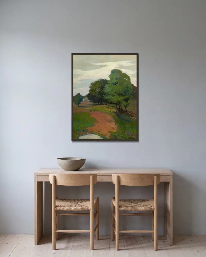 Krajina, Emil Carlsen v rámu na stěně