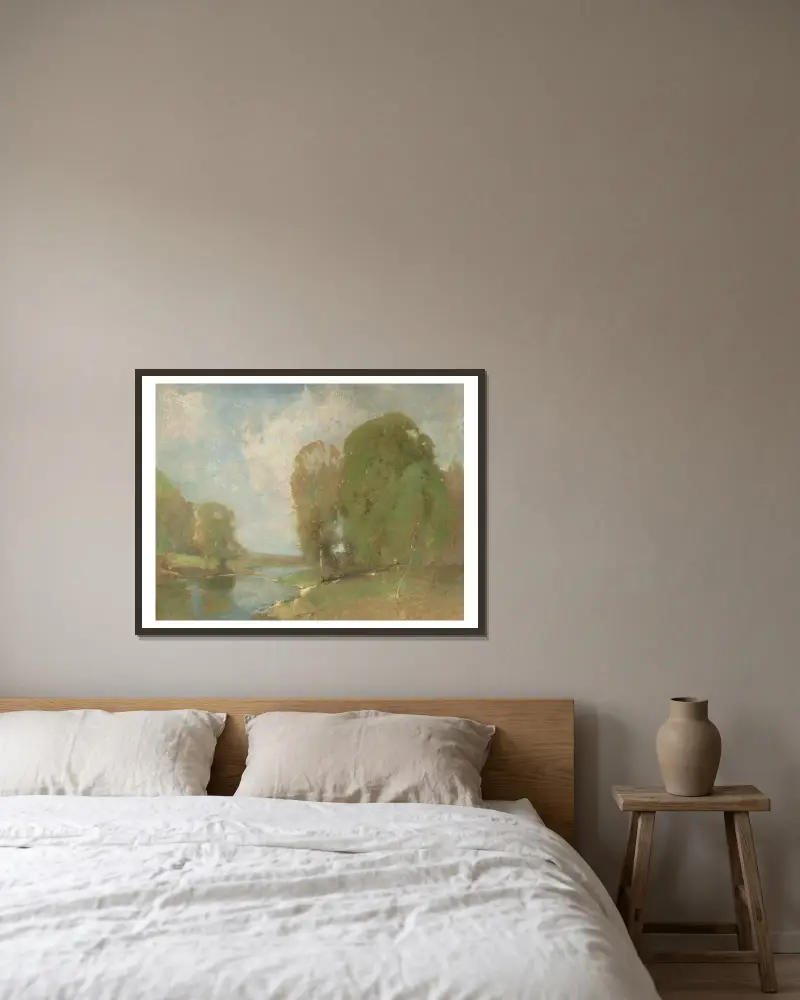 Luční potok, Emil Carlsen v rámu na stěně