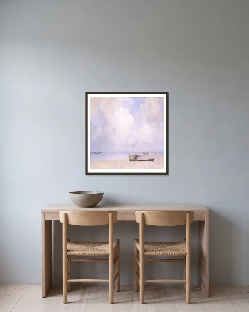Południowa plaża, Emil Carlsen w ramie na ścianie