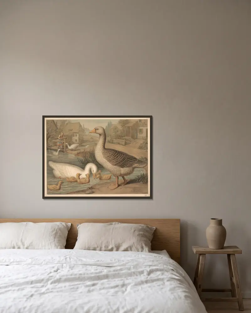 Gans von Emil Schmidt gerahmt an einer Wand