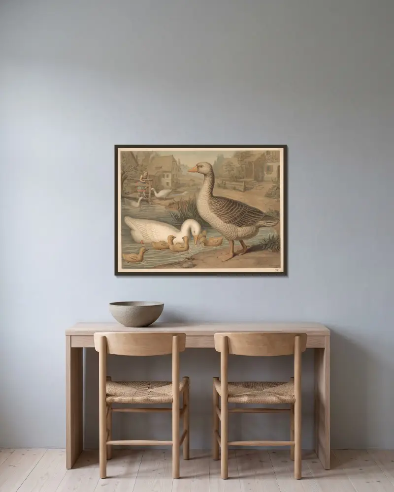 Gans von Emil Schmidt gerahmt an einer Wand
