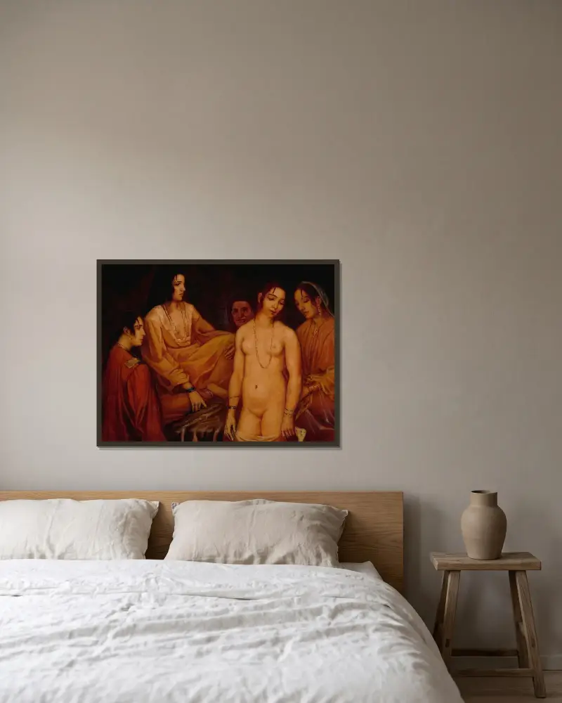 Au Harem av Emile Bernard inramad på en vägg