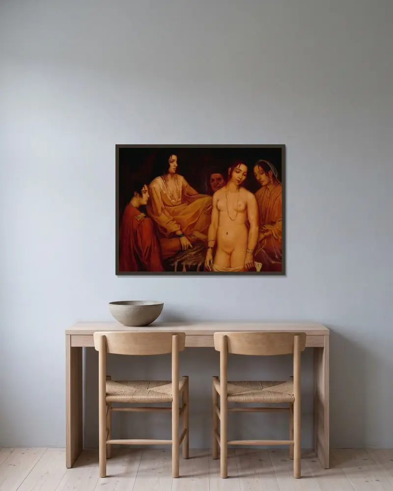 Au Harem av Emile Bernard inramad på en vägg