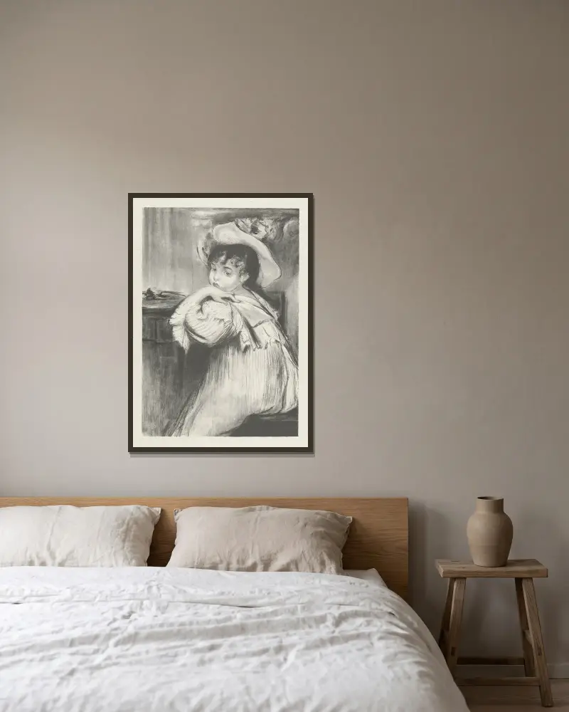 Malá dívka, Jacques-Émile Blanche v rámu na stěně