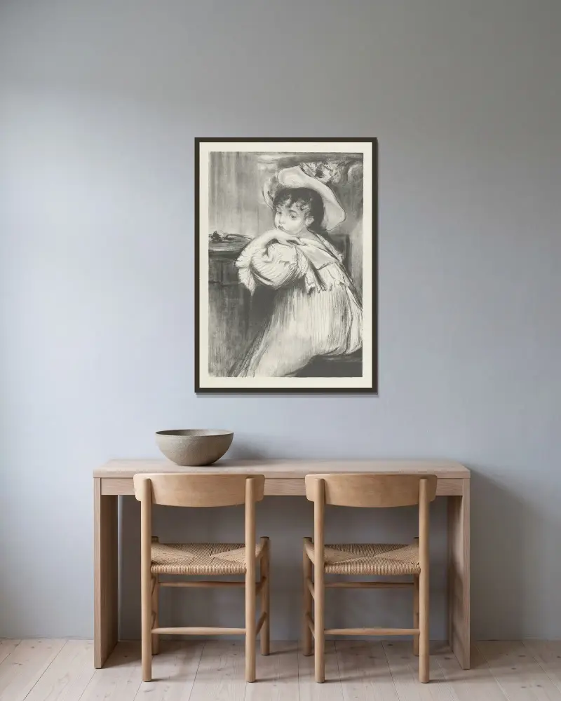 Malá dívka, Jacques-Émile Blanche v rámu na stěně