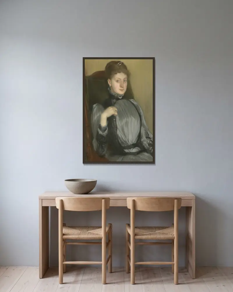 Portrait of a Woman av Jacques-Émile Blanche inramad på en vägg