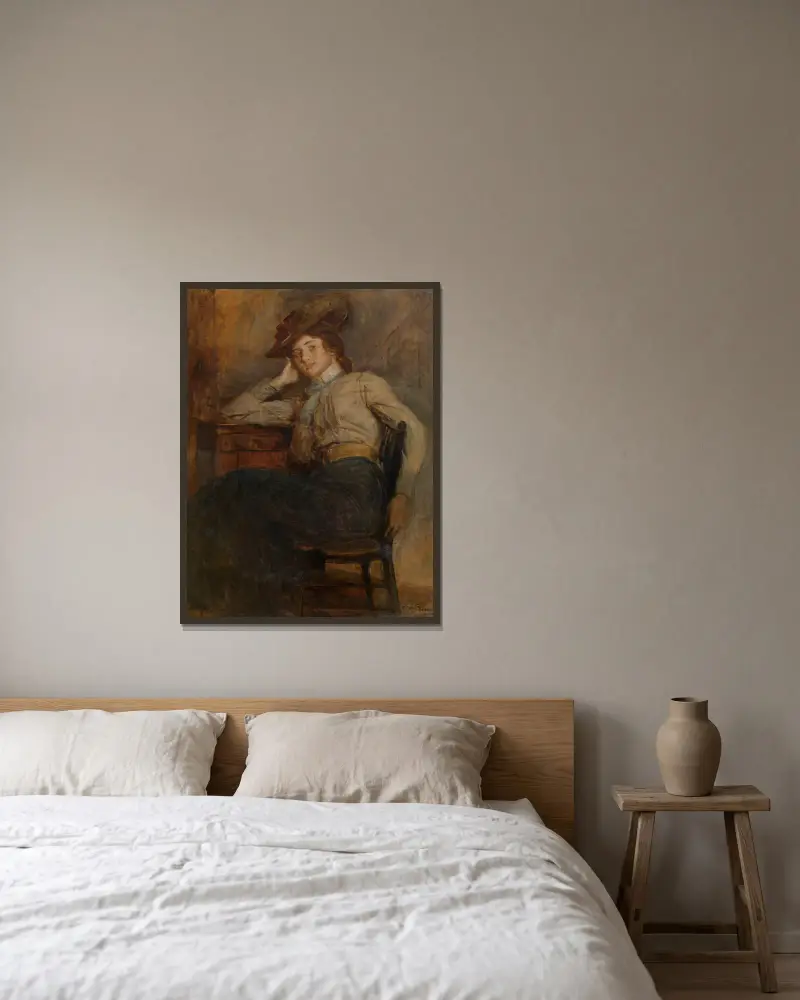 Träumerei von Jacques-Émile Blanche gerahmt an einer Wand