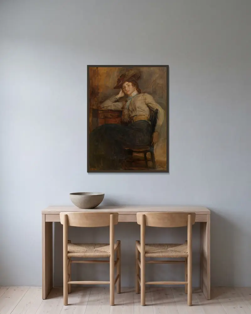 Träumerei von Jacques-Émile Blanche gerahmt an einer Wand