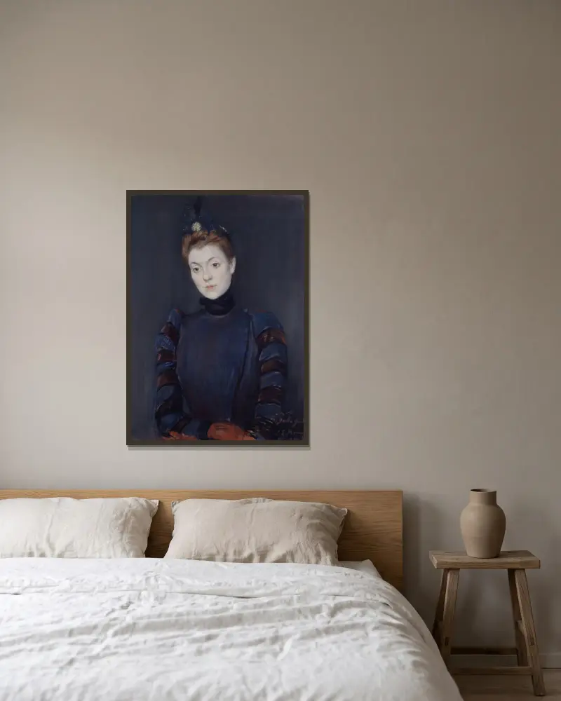 Yvette Guilbert av Jacques-Émile Blanche inramad på en vägg