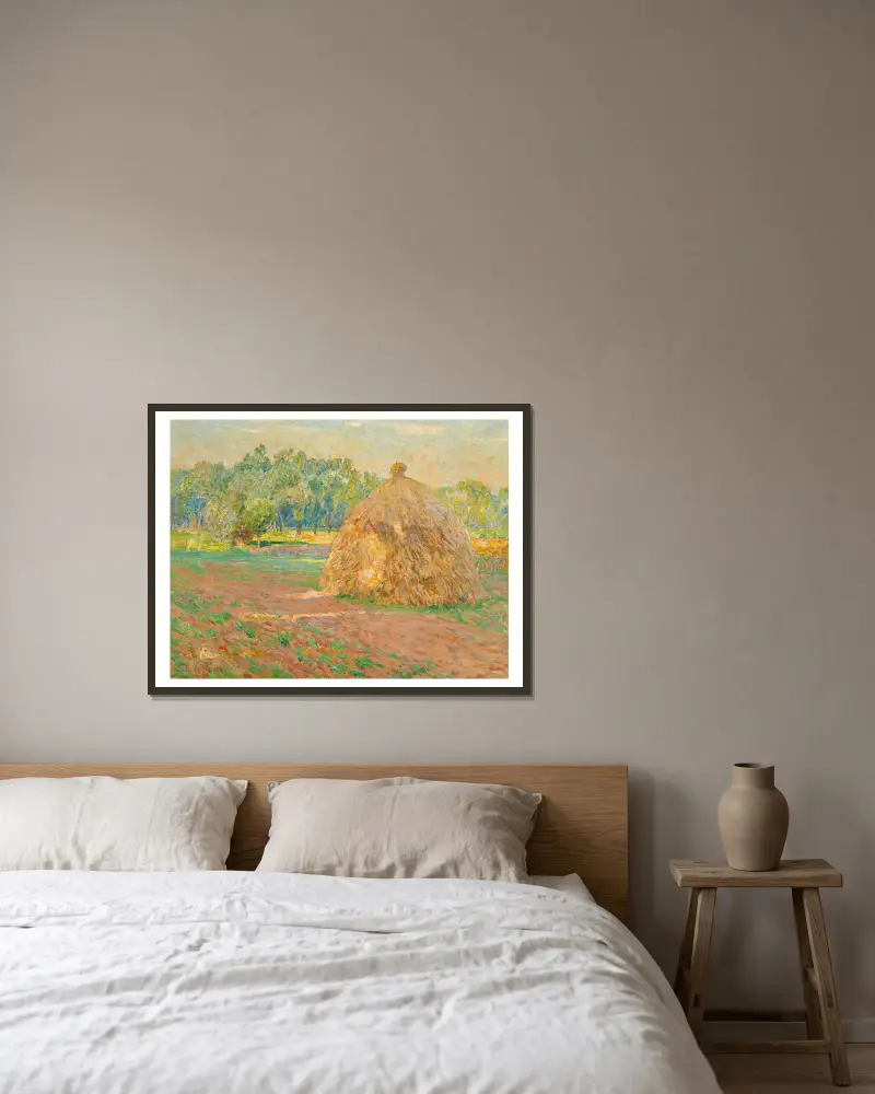 Kupka sena, Emile Claus v rámu na stěně