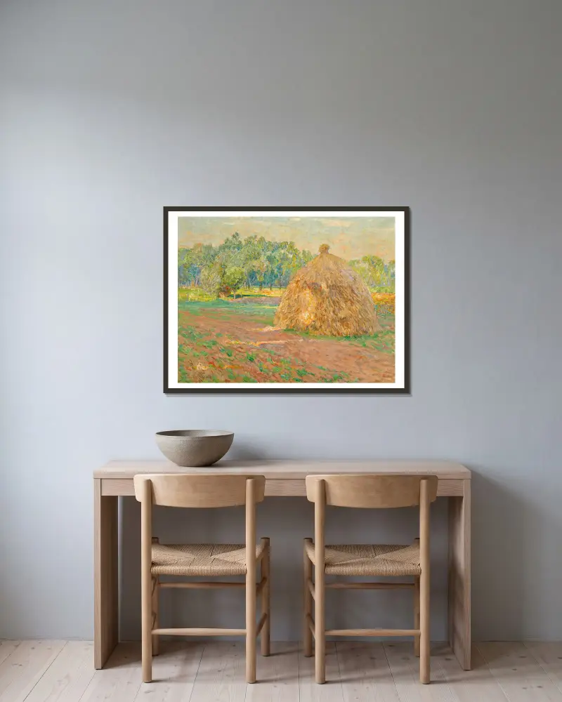 Kupka sena, Emile Claus v rámu na stěně