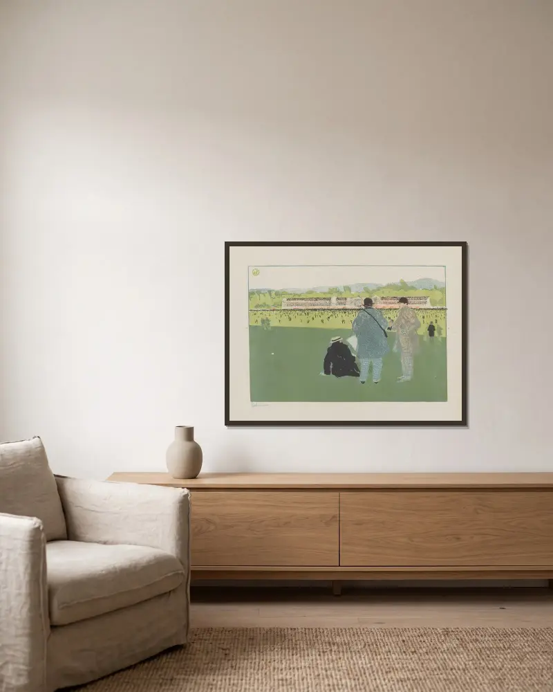 Longchamp von Jean-Émile Laboureur gerahmt an einer Wand