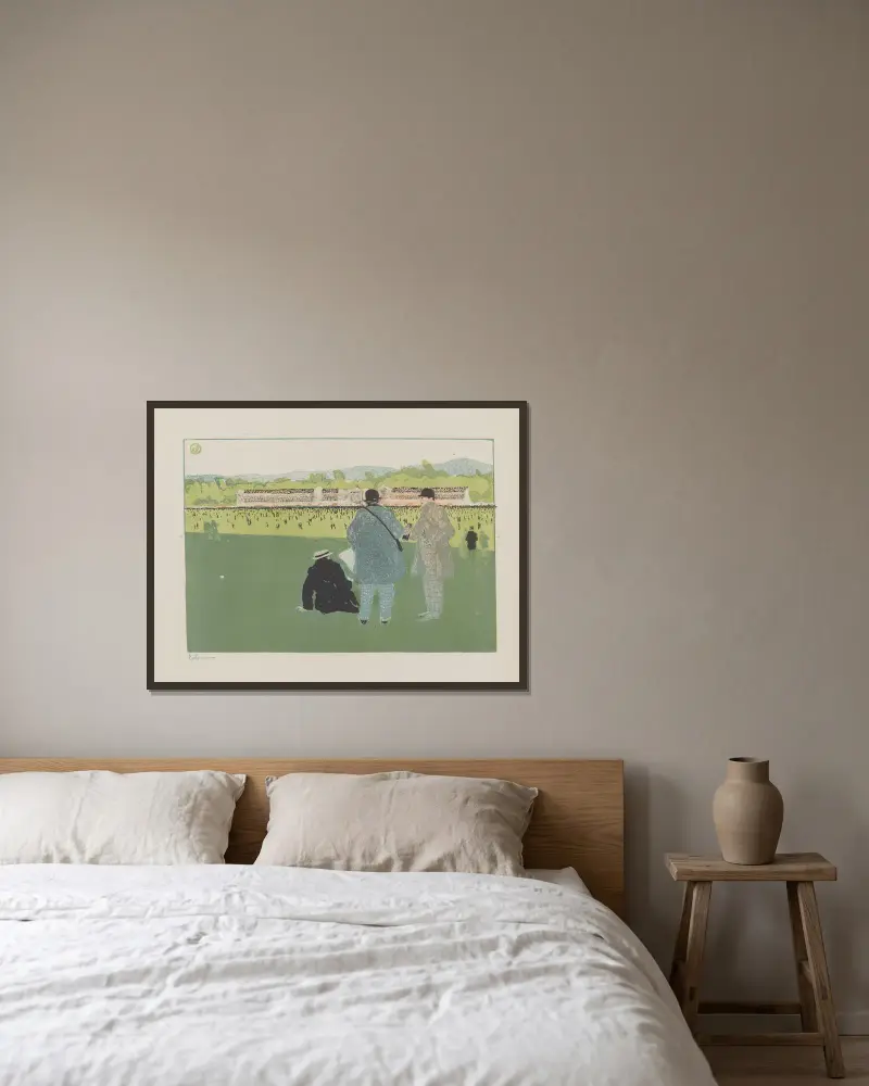 Longchamp von Jean-Émile Laboureur gerahmt an einer Wand