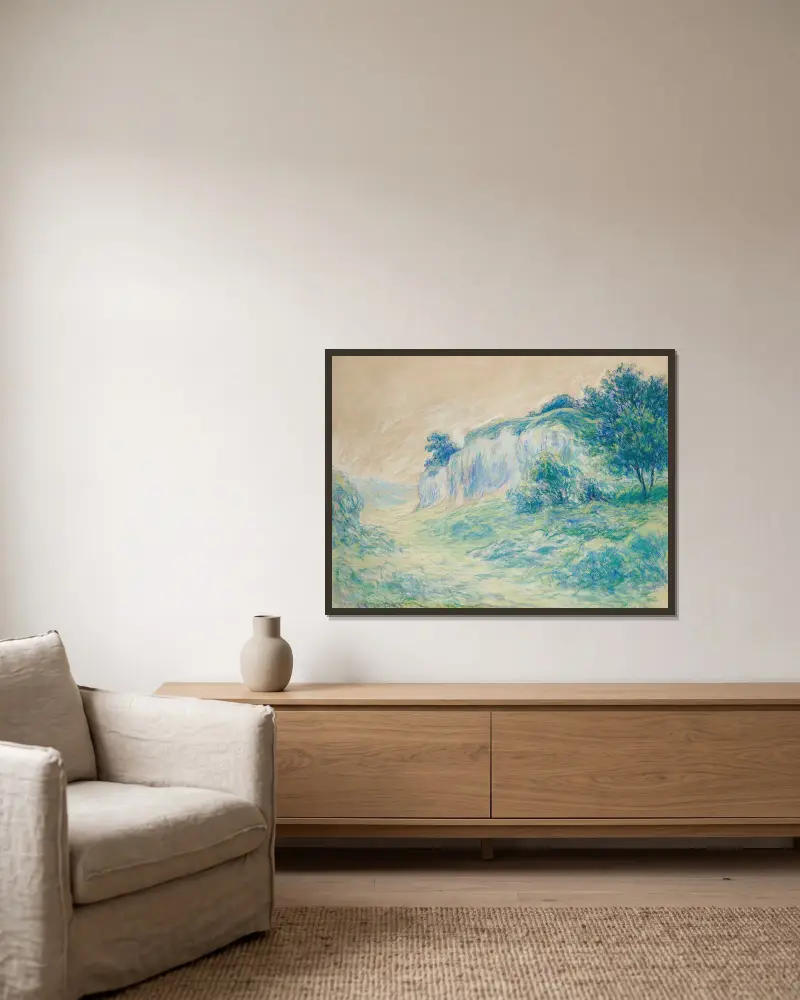 Klippen bei Pantin von Claude-Émile Schuffenecker gerahmt an einer Wand