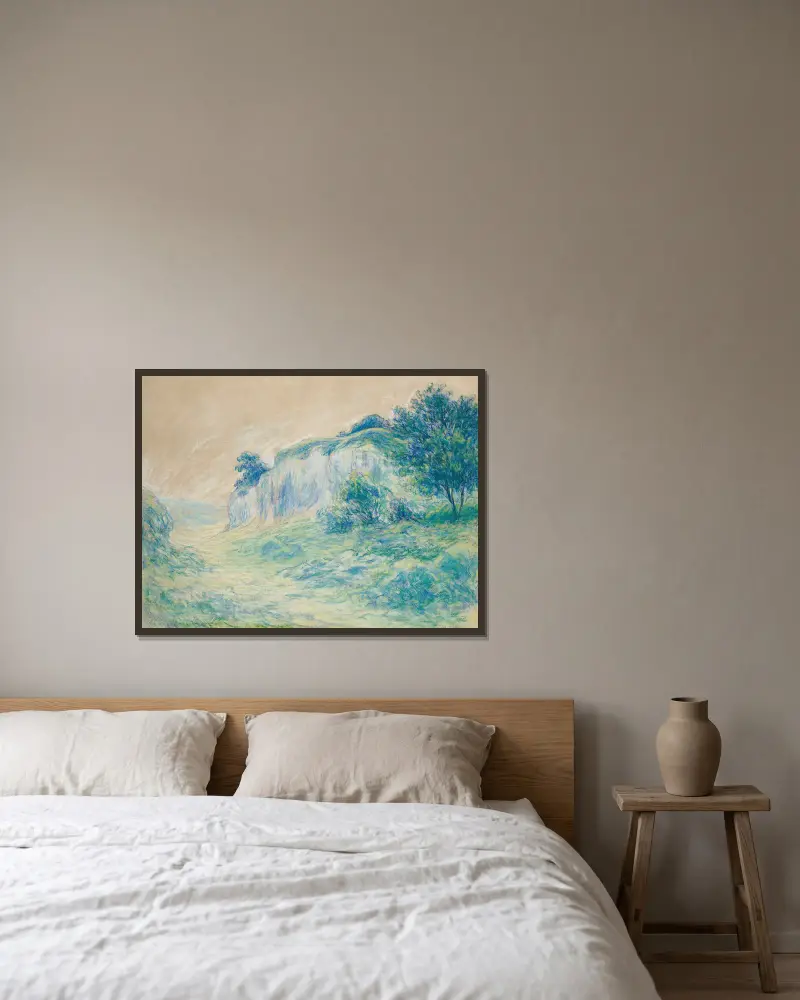 Klippen bei Pantin von Claude-Émile Schuffenecker gerahmt an einer Wand