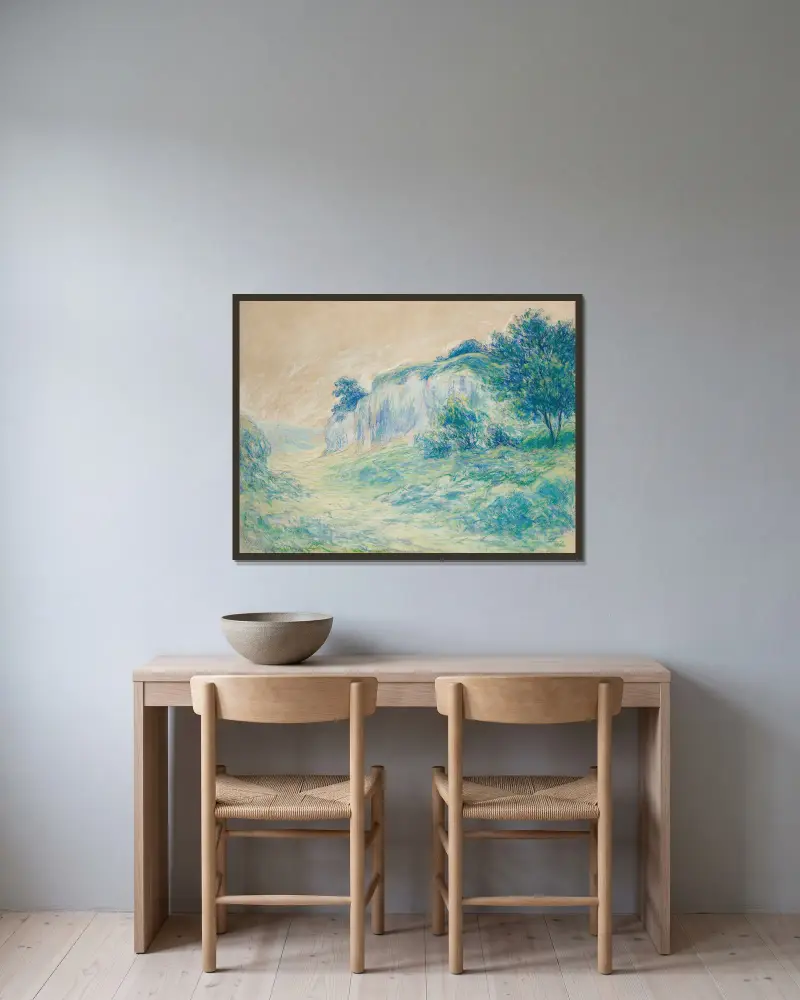 Klippen bei Pantin von Claude-Émile Schuffenecker gerahmt an einer Wand