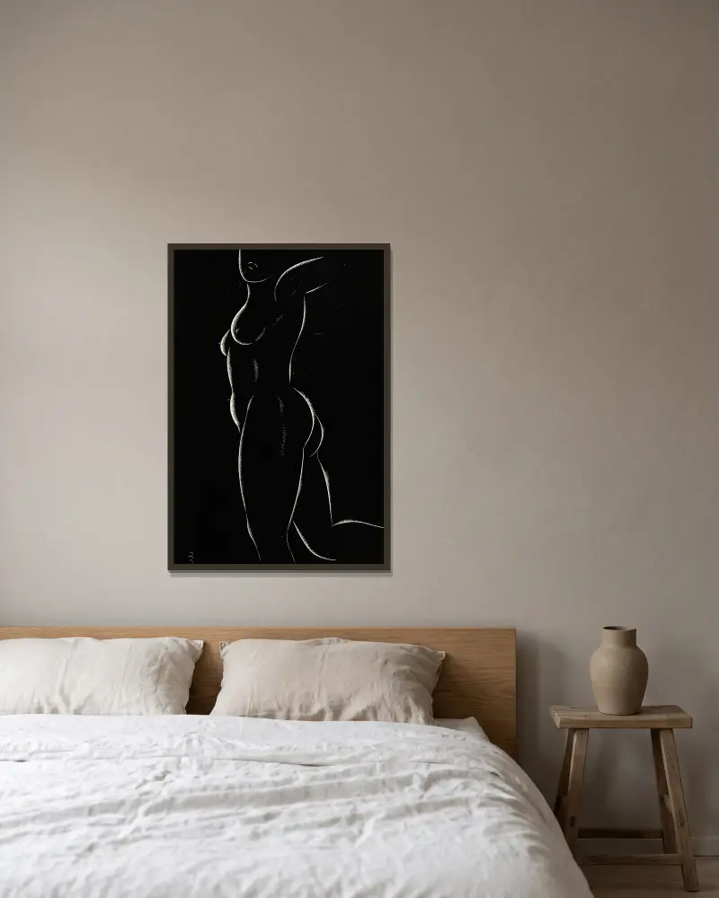 Twenty-five nudes Pl 16 von Eric Gill gerahmt an einer Wand