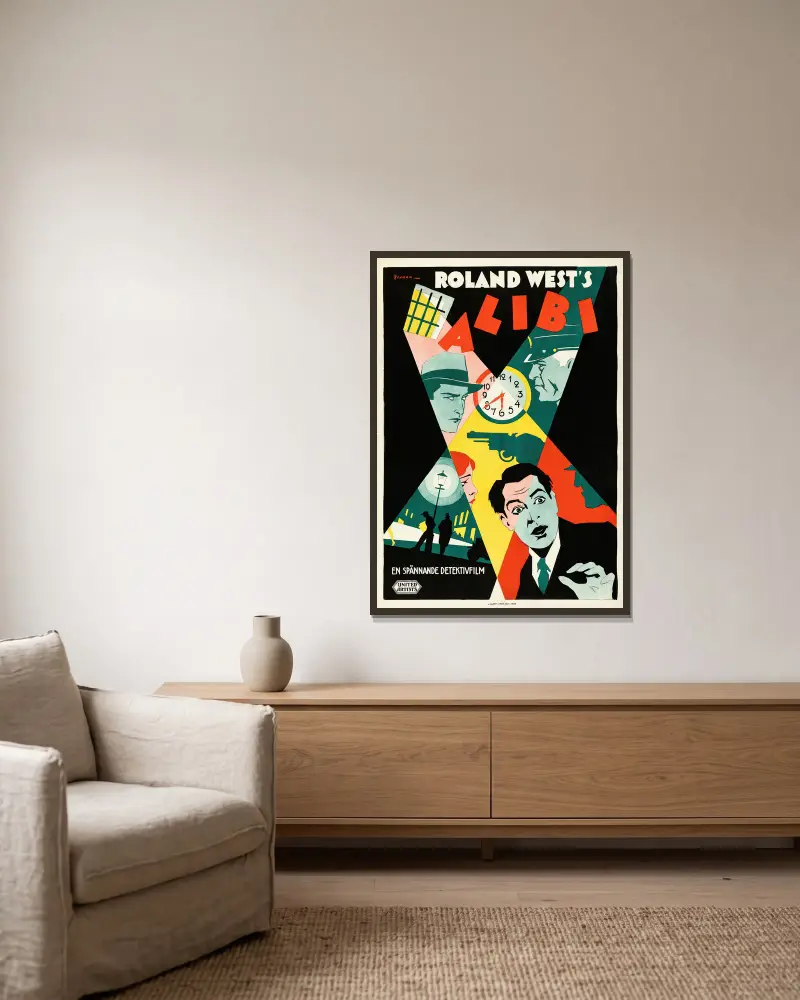 Alibi von Eric Rohman gerahmt an einer Wand