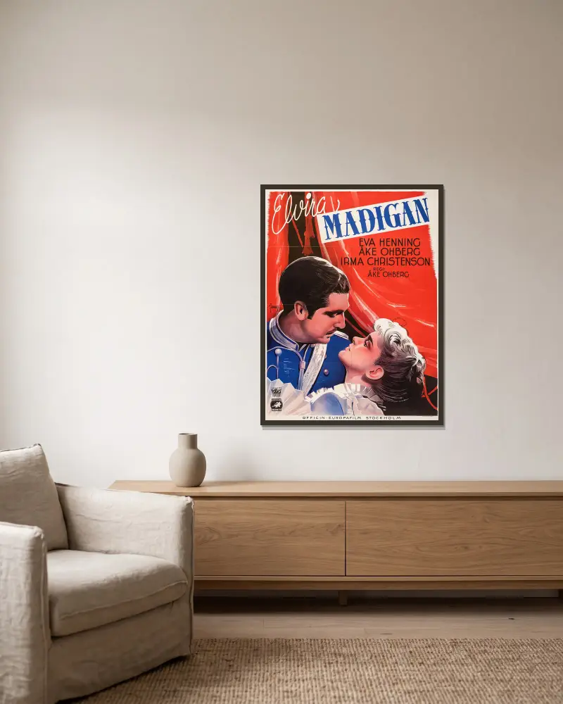 Elvira Madigan von Eric Rohman gerahmt an einer Wand