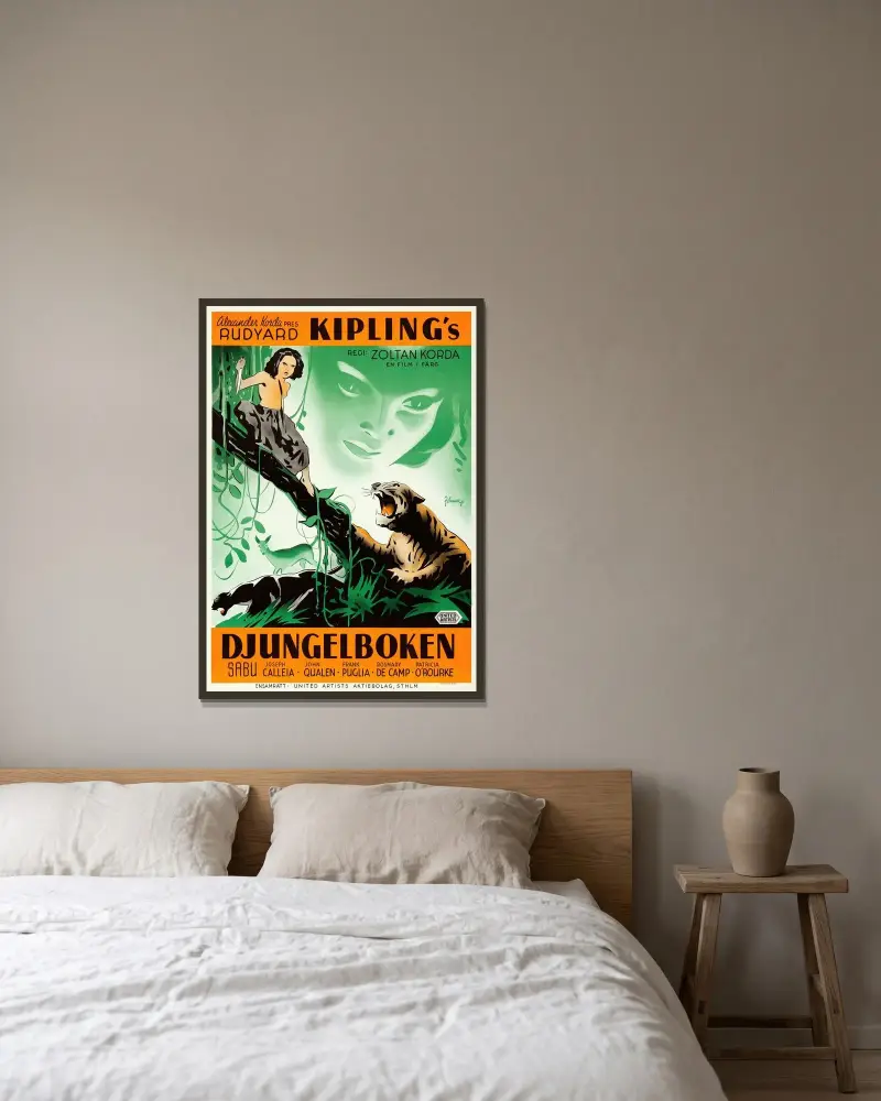 Jungle Book av Eric Rohman inramad på en vägg