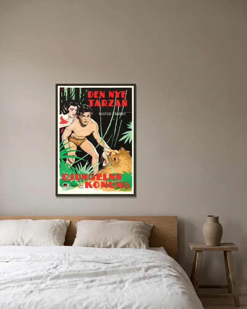 King of the Jungle av Eric Rohman inramad på en vägg
