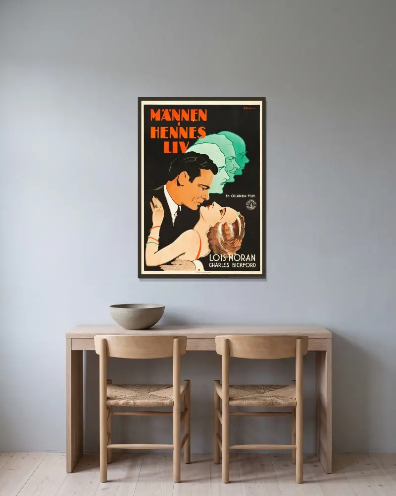 Men in Her Life von Eric Rohman gerahmt an einer Wand