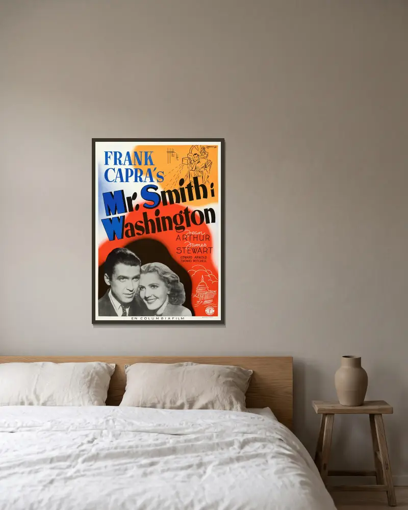 Mr. Smith Goes to Washington von Eric Rohman gerahmt an einer Wand