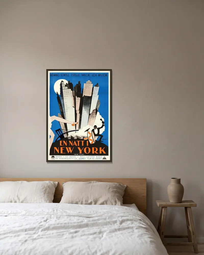 New York av Eric Rohman inramad på en vägg