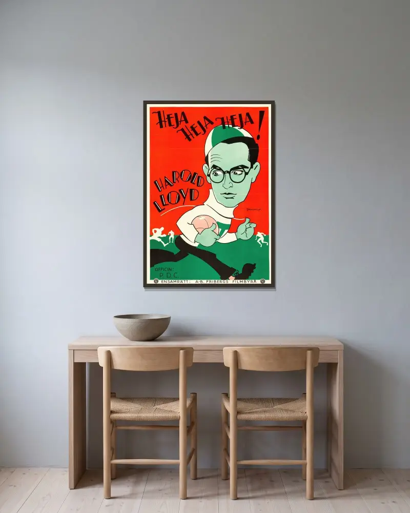 The Freshman av Eric Rohman inramad på en vägg