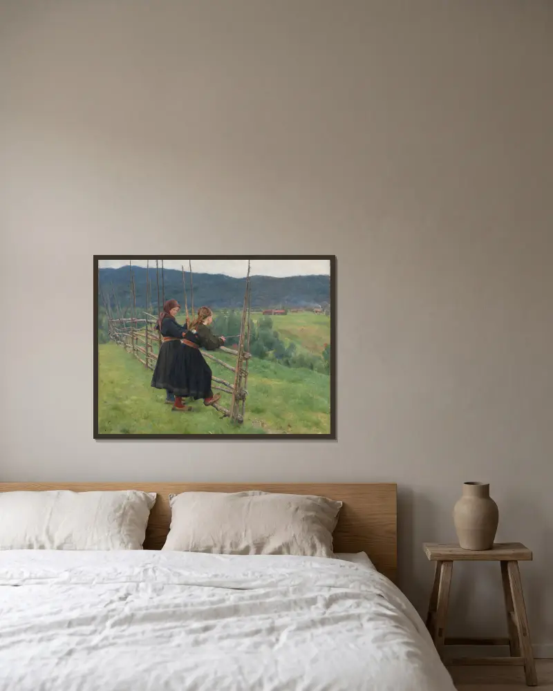 September von Erik Werenskiold gerahmt an einer Wand