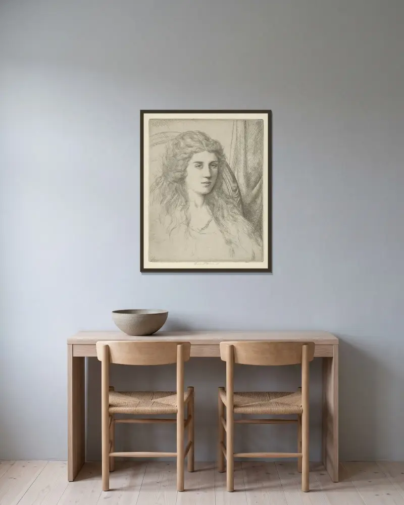 Cameo, Ernest Haskell w ramie na ścianie