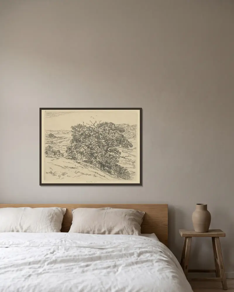 Dromore Oaks, Ernest Haskell v rámu na stěně