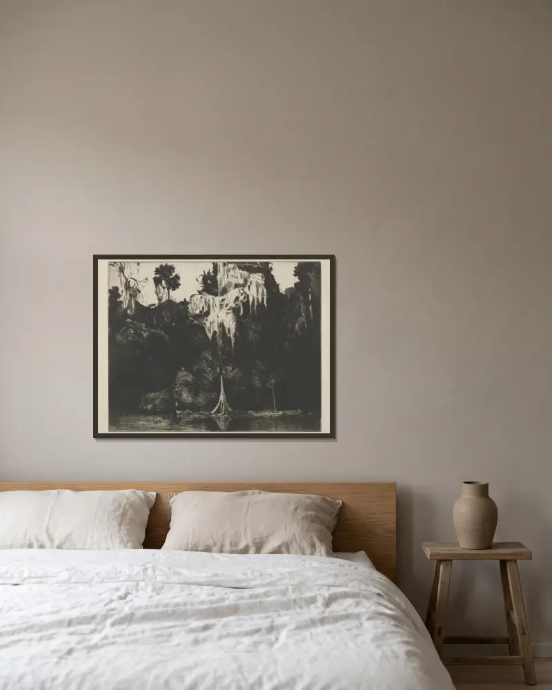 Spökeypress von Ernest Haskell gerahmt an einer Wand