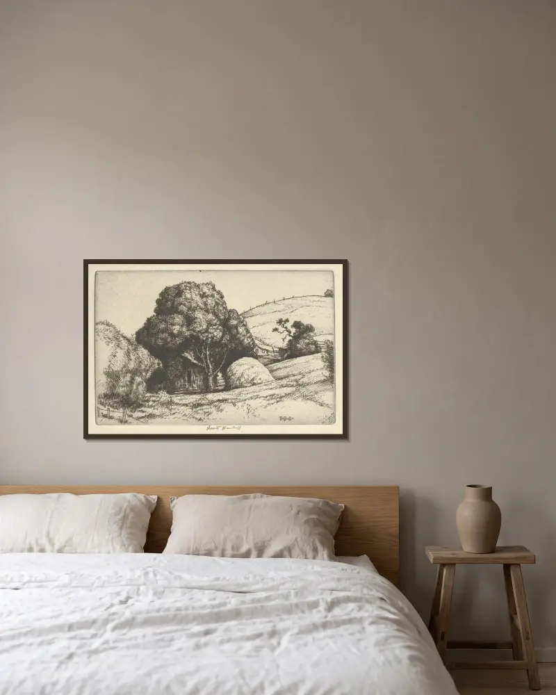 Haystack, Ernest Haskell w ramie na ścianie