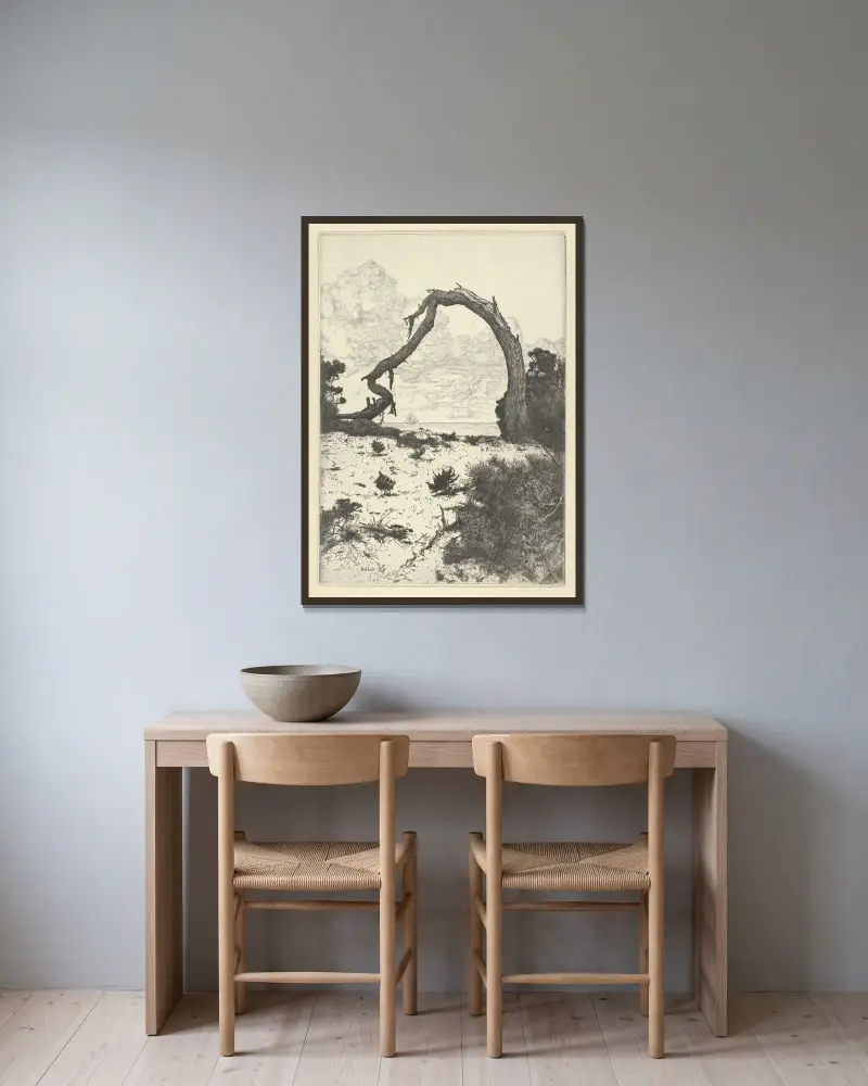 Pine Arch, Ernest Haskell w ramie na ścianie
