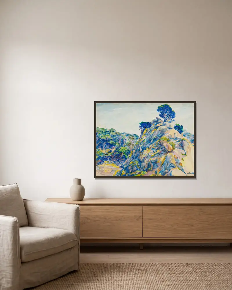 Point Lobos von Ernest Haskell gerahmt an einer Wand
