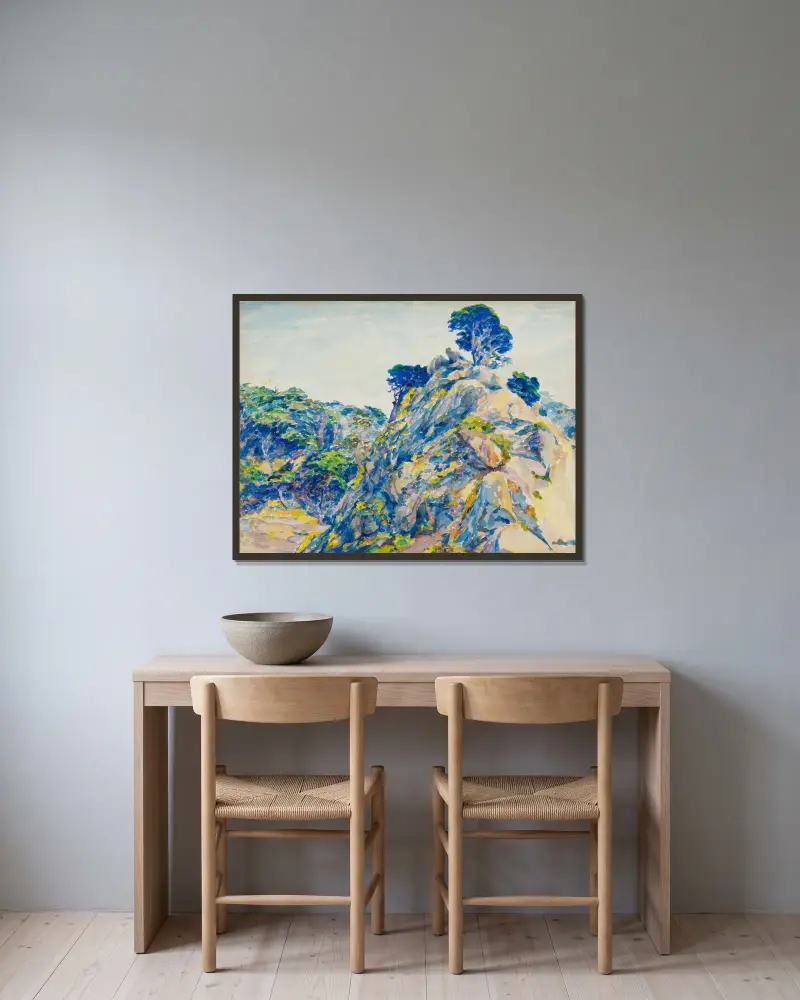 Point Lobos von Ernest Haskell gerahmt an einer Wand
