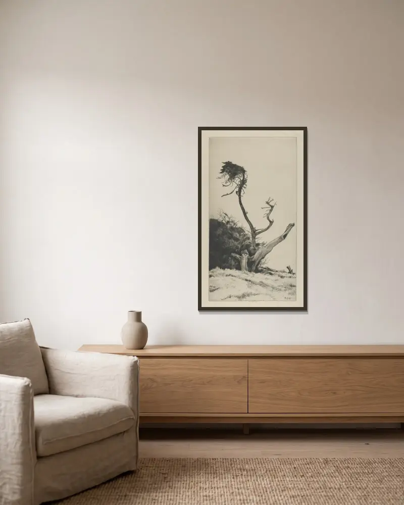 The Pennant von Ernest Haskell gerahmt an einer Wand