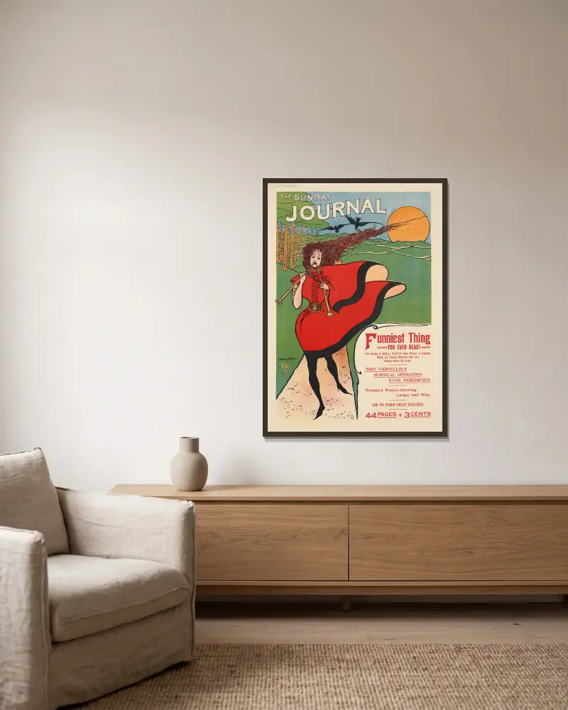 The Sunday Journal, 1896 – Nr. 2 von Ernest Haskell gerahmt an einer Wand