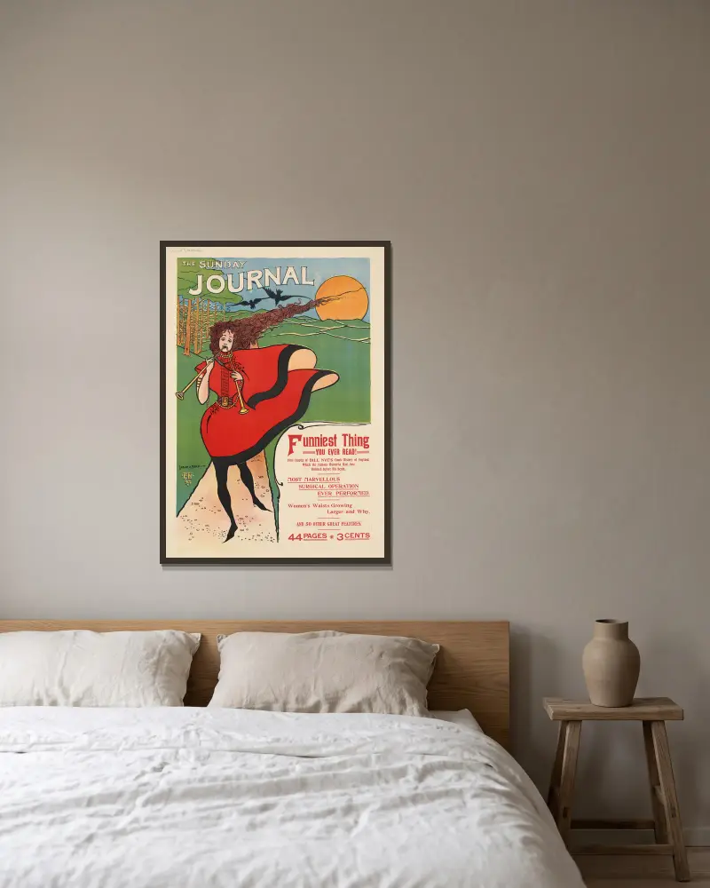 The Sunday Journal, 1896 – Nr. 2 von Ernest Haskell gerahmt an einer Wand