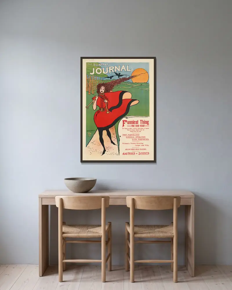 The Sunday Journal, 1896 – Nr. 2 von Ernest Haskell gerahmt an einer Wand