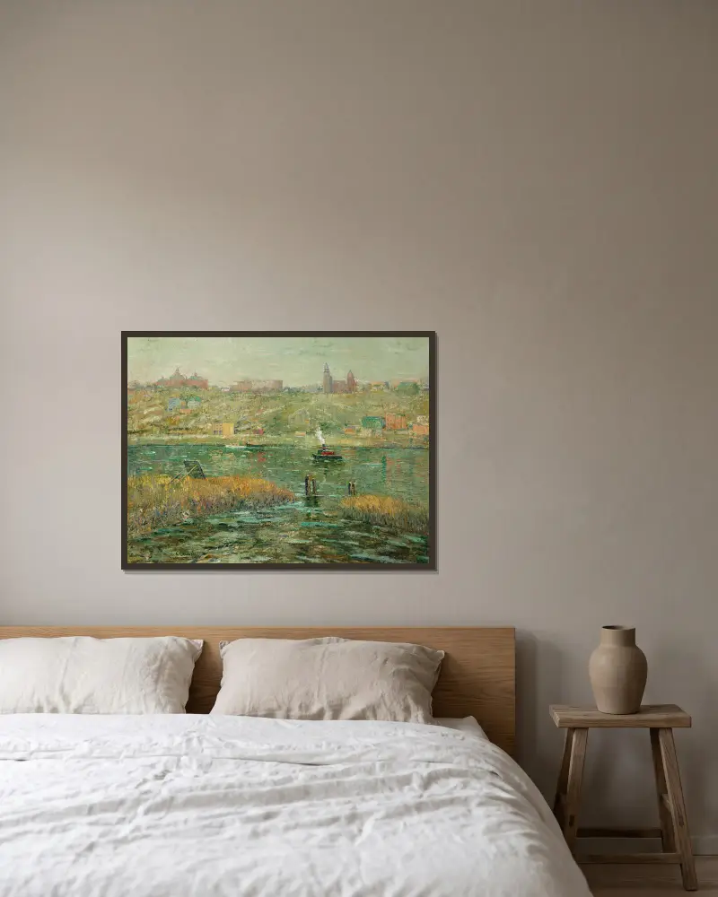 Harlem River, Ernest Lawson v rámu na stěně