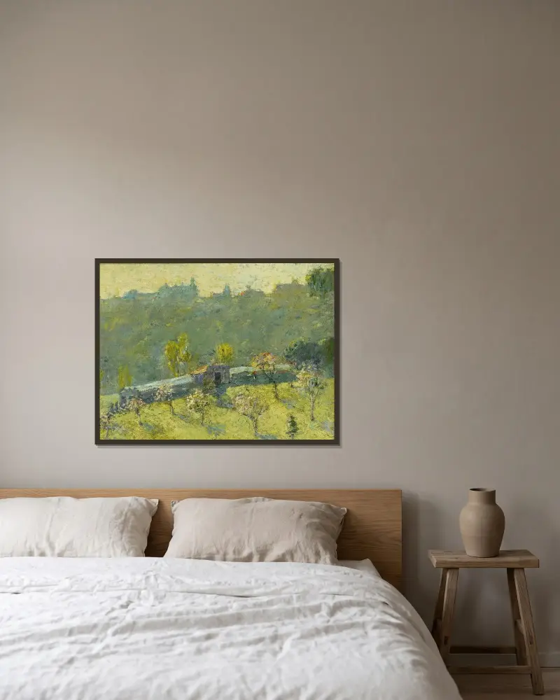 Vår av Ernest Lawson inramad på en vägg