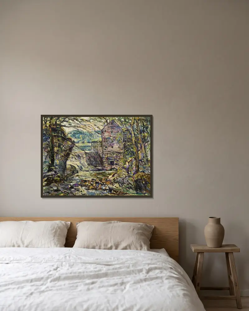Kvarnen av Ernest Lawson inramad på en vägg