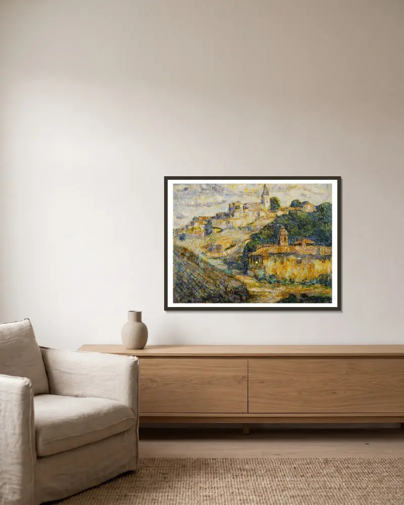 Zmierzch w Hiszpanii, Ernest Lawson w ramie na ścianie