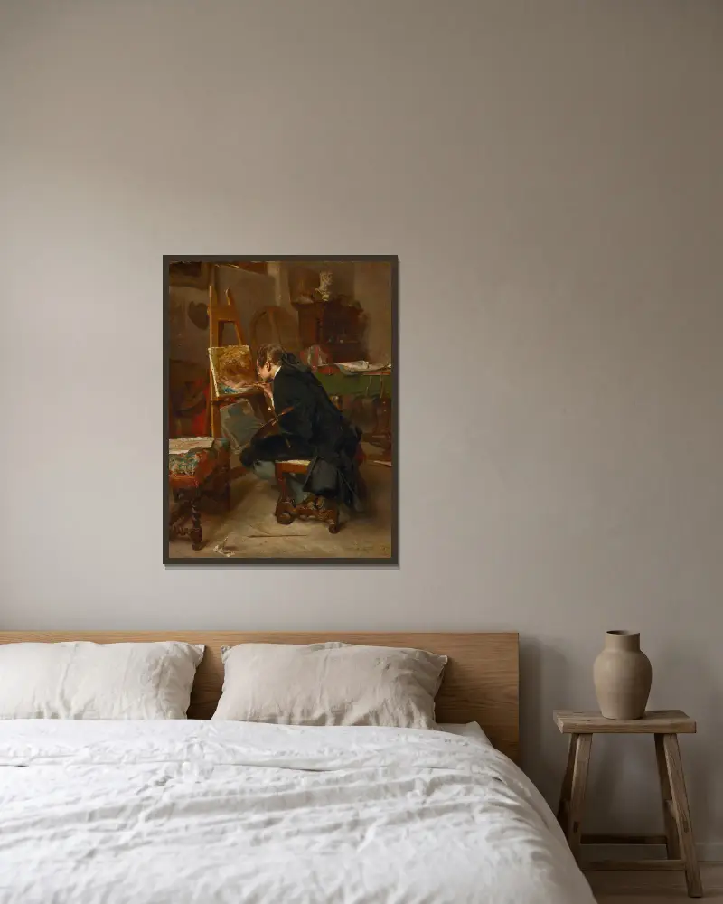 Malíř, Ernest Meissonier v rámu na stěně