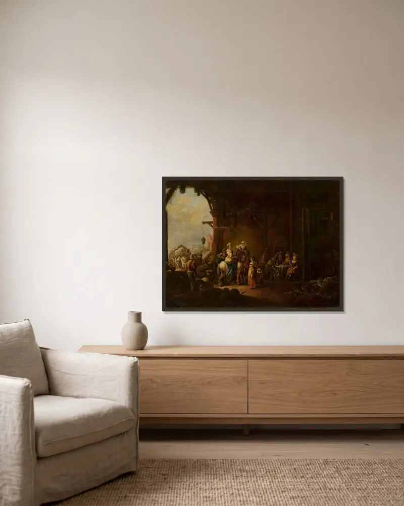 Inn von Christian Wilhelm Ernst Dietrich gerahmt an einer Wand