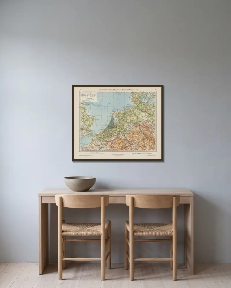 Nordwestdeutschland, Niederlande, Belgien und Luxemburg av Ernst Friedrich inramad på en vägg