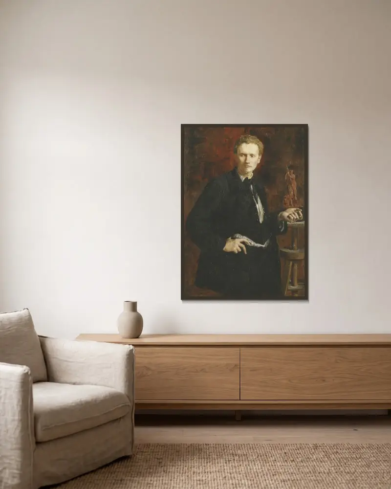 Allan Österlind, konstnären av Ernst Josephson inramad på en vägg